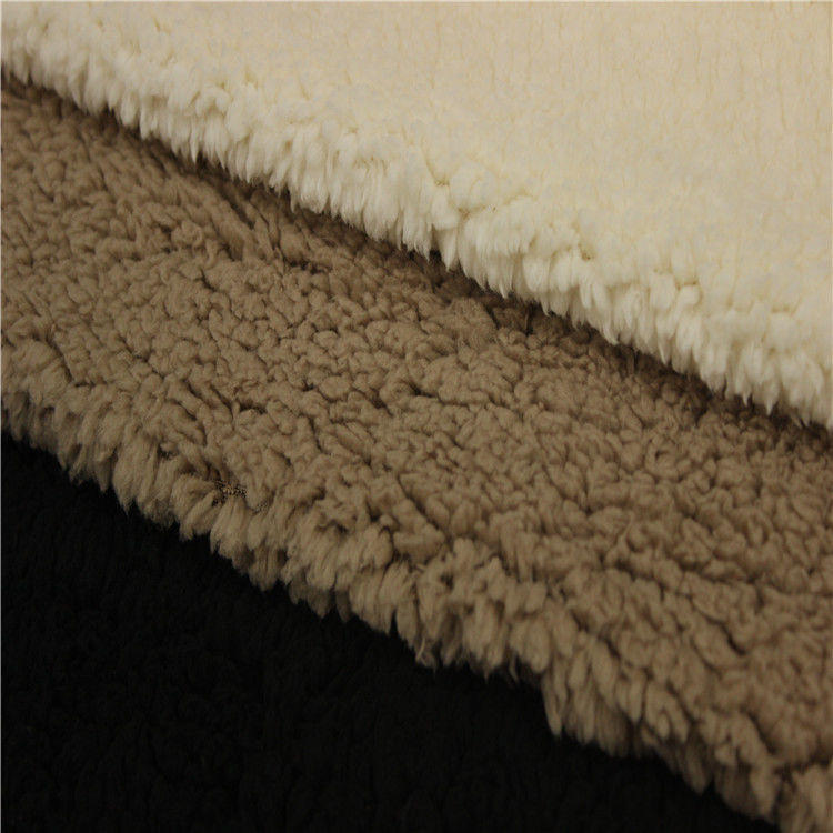 sherpa lining fabric circular knitted fabric 280gsm fleece fabric